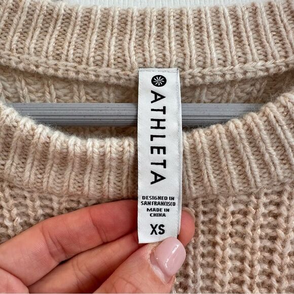 Athleta CASCADES CREW SWEATER wool blend size XS - Picture 4 of 6